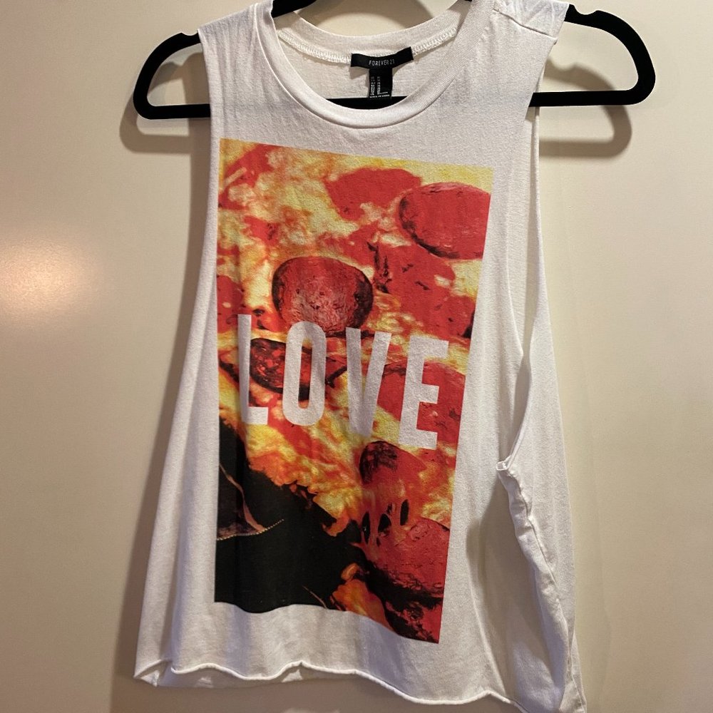 I <3 Pizza Cut Out Tank Ton